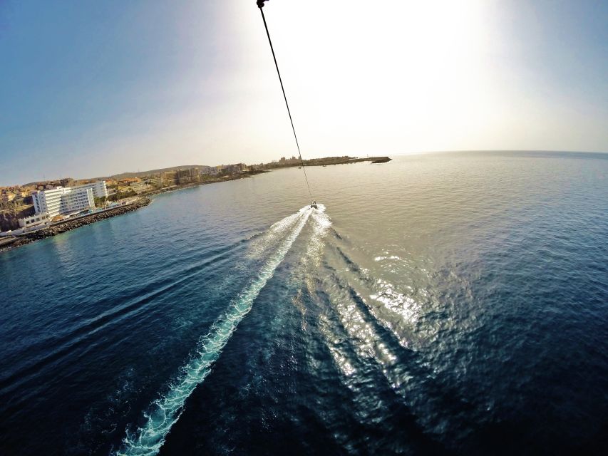 Gran Canaria: 1 to 3 Person Parasail over Anfi Beach - The boat ride out to the parasailing spot