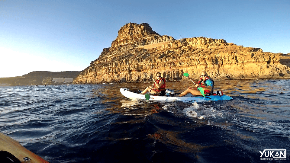 Mogán: Guided Kayak to Caves and Snorkeling Tour - Mogán’s sea caves feel different when you’re the boat