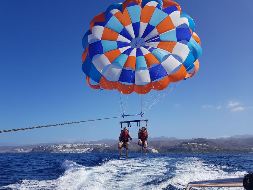 Puerto Rico de Gran Canaria : Parasailing - The flight itself: how the 10–12 minutes typically plays out