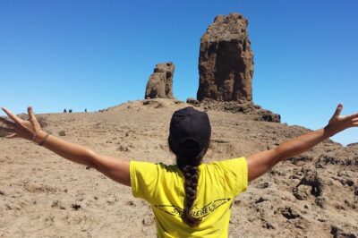 Roque Nublo: hiking on volcanoes with Sky Rebels - Stop 1: Barranco de Fataga and its palm-tree valley views